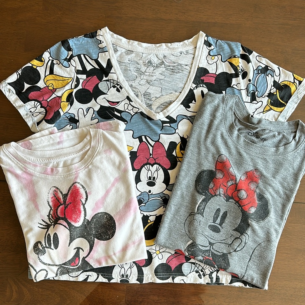 Lot of 3 Minnie Mouse Disney Shirts, Used